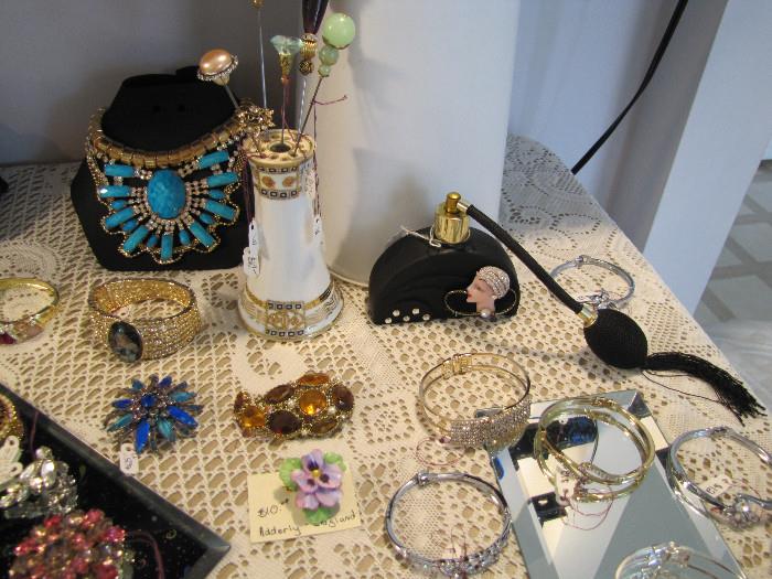 Hat Pins and another perfume bottle
