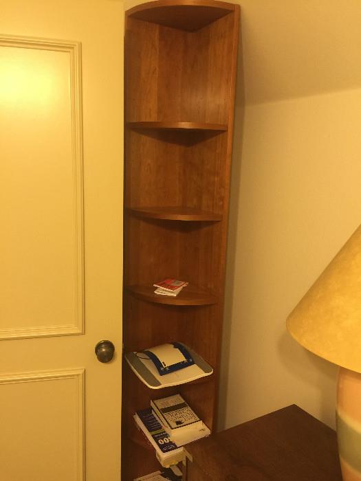 Corner book shelf/what not shelf