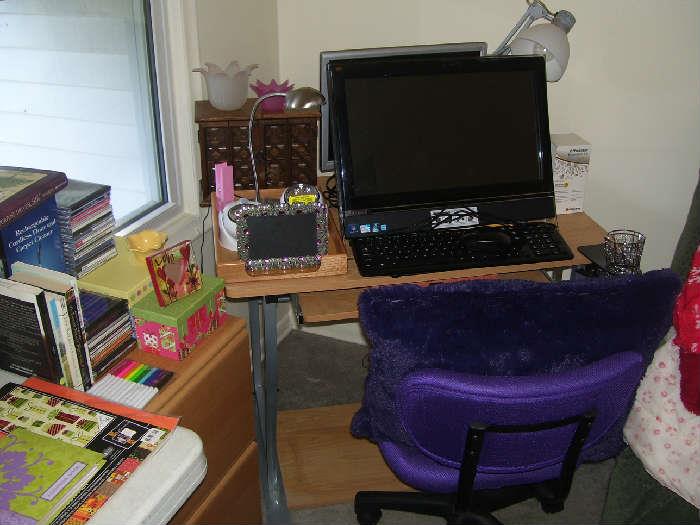 Office Desk and computer componets
