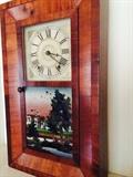1880's Henry C Smith reverse paint Ogee Clock