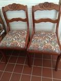 Willett "Rose-Back" cherry wood 4 side chairs and 2 arm chairs.