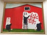 Frank Whipple (Los Angeles, CA) oriinal 8 by 10 "Nuns Painting Barn" with letter showm next
