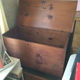 "Shaker" chest shown shown with lid open