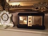 1950's Sloan Travel Clock RADIO with Leather Case