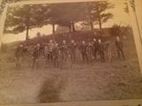 Bone Shakers "Big Wheel" bicycle club original 19th century photo