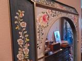 Tole painted mirror