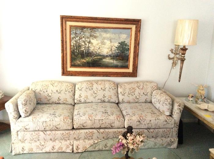 Floral sofa, original painting