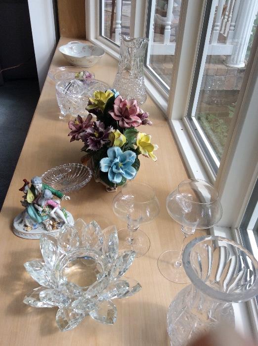 Capodimonte bouquet, decorative crystal