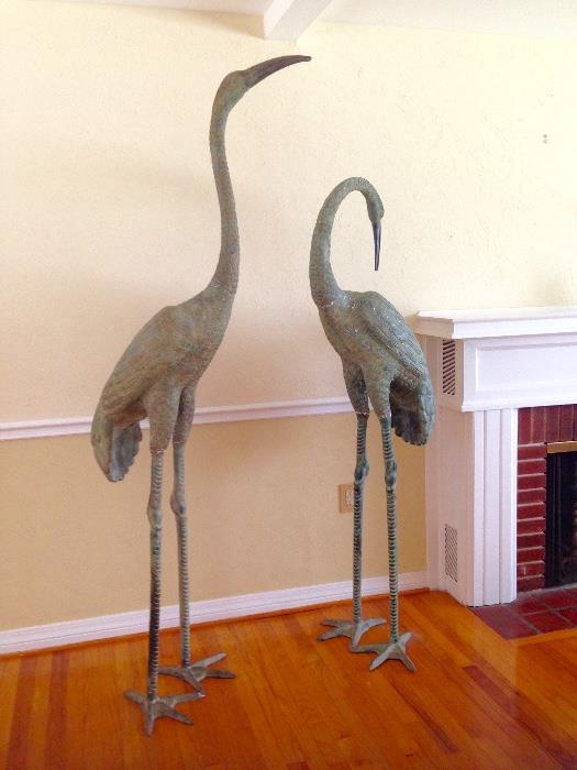 OVER 6 FT TALL! BEAUTIFUL METAL BIRDS!