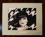 25 - Original oil on canvas of Coco Chanel by Andy Warhol, has estate stamp from Warhol estate to gallery label on back, 15 x 17.5.
