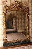 29 - Matched  pair gold gilt rococo over the mantle mirrors, magnificent carving on crown and sides, 7 ft. 7 in. T, 69 in. W., ca. 1860.

