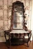 40 - Rosewood rococo rare étagère with dragon carving and provenance, original furnishing from James K. Polk home in TN, 91 in. T, 59 in. W, 24 in. D.
