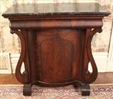 67 - Very rare mint julep cabinet in original finish rosewood, never sold similar in 33 years, black and gold marble, 37 in. T, 36 in. W, 19 in. D.
