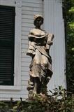 105 - Set of 4 seasons cast metal statues, 48 in. T.
