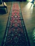 114 - Oriental oversize hall runner, 16 ft. L, 32 in. W.
