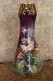 141 - Very large hand painted porcelain vase marked Royal Bonn, 23 in. T, 12 in. R.
