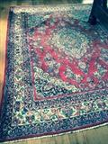 177 - Persian rug in ink and blue in great condition, 9 in. x 12 in.
