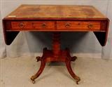 227 - Banded Federal drop leaf table, 29 in. T, 36 in. W, 26 in. D.
