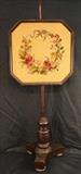 287 - Empire mahogany needlepoint  fire screen, 49 in. T, 18 in. W.
