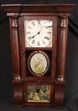 312 - Rosewood Seth Thomas clock with bird on front in excellent condition, 35 x 19.
