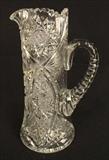 336 - Cut glass water pitcher, 12 in. T, 7 in. W.
