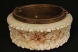 342 - Wavecrest hand painted ferner with glass insert, 4 in. T, 8 in. Dia.
