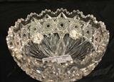 360 - Brilliant cut glass bowl, 4 in. T, 8 in. D.
