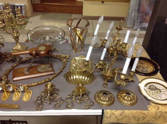 Bronze, brass, chandelier