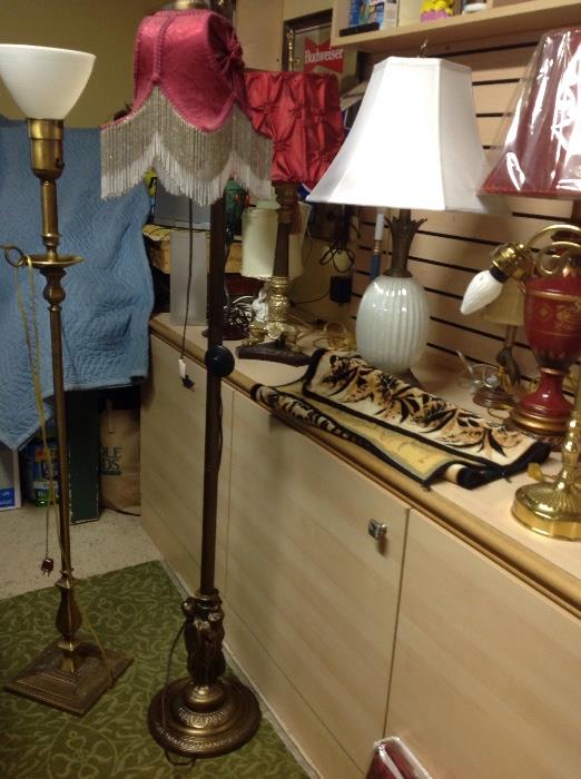 Antique lamps, vintage lamps, table lamps, floor lamps