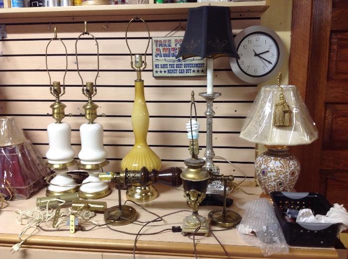 Antique lamps, vintage lamps, table lamps, floor lamps