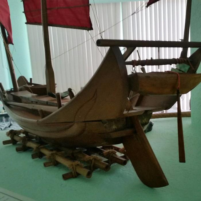 River Junk boat, teak, brought over from China 