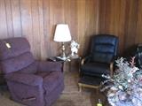 LazyBoy Black Leather Rocking Recliner