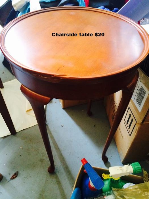 Round Chair Side Table $20
