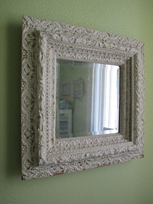 Antique mirror - it's been white washed. 