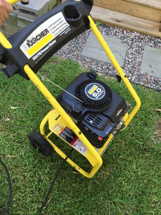 Karcher 2200 PSI gas powered pressure washer, and it works great!