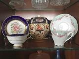 HANDPAINTED ANTIQUE EUROPEAN AND ASIAN PORCELAIN AND CHINA
