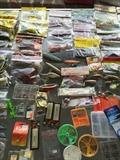 MANY MANY FISHING ITEMS INCLUDING LURES AND ARTIFICIAL BAIT