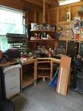 A Garage full of Hand Tools, Power Tools, Radial Arm Saw, Drill Press, Shaper, Scroll Saw, Compressor, Pressure Washer, and so much more!!!