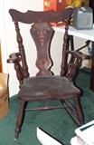 ANTIQUE PAINTED ROCKING CHAIR