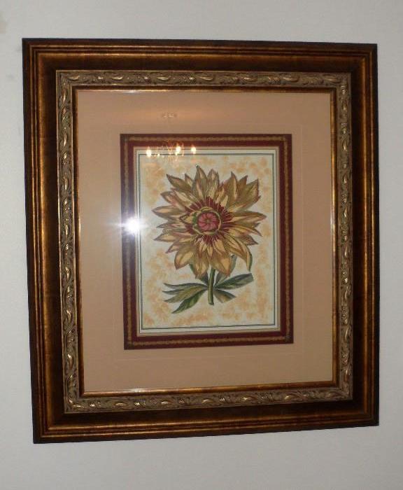 Sunflower picture beautifully mounted in a very nice frame.