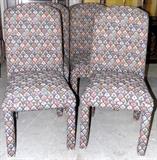 Set of 6 upholstered Parson's chairs.