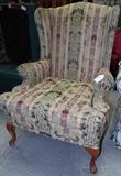 Queen Anne wingback arm chair
