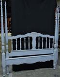 POSTER BED CHALK PAINTED BABY BLUE, HEADBOARD, FOOTBOARD AND RAILS.