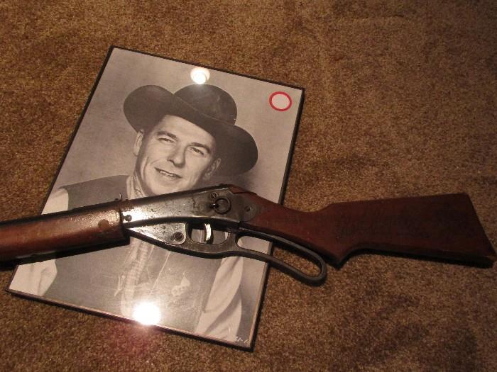 old red Ryder gun, Ronald Reagan print