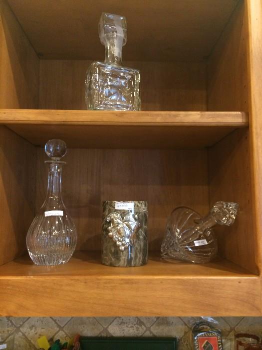 Variety of decanters