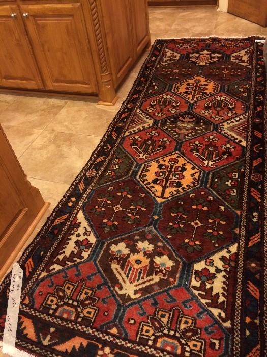 3 feet 4 inches x 9 feet 9 inches antique Persian rug