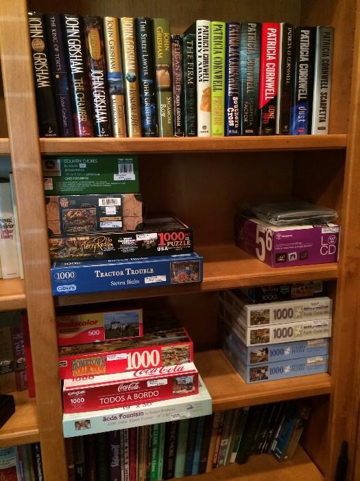 Many books, games, puzzles, and videos