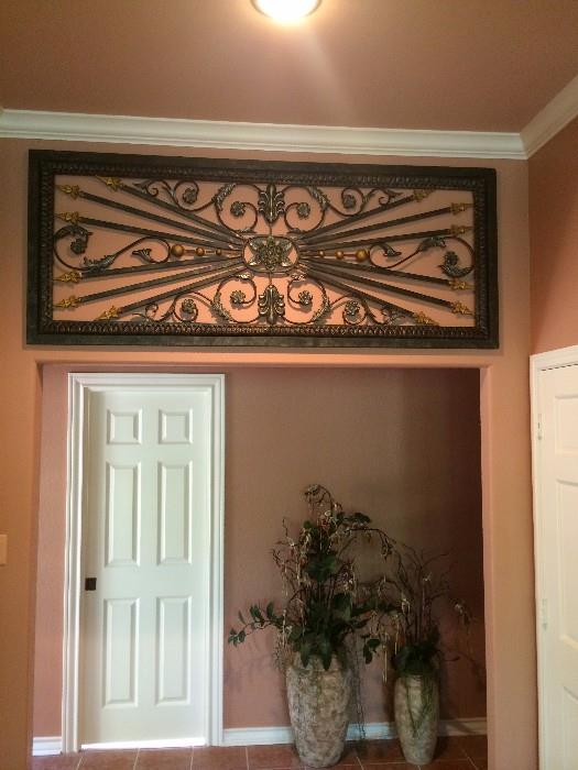 Wall decor can be hung vertically or horizontally.