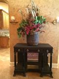 Another wonderful arrangement; black entry table
