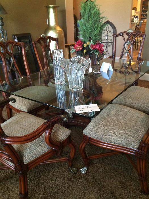   Fabulous glass top table & 6 chairs